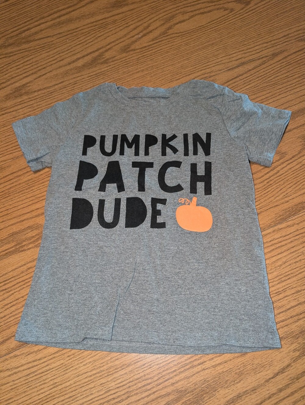 Grey 'Pumpkin Patch Dude' Short Sleeve Kids Tee